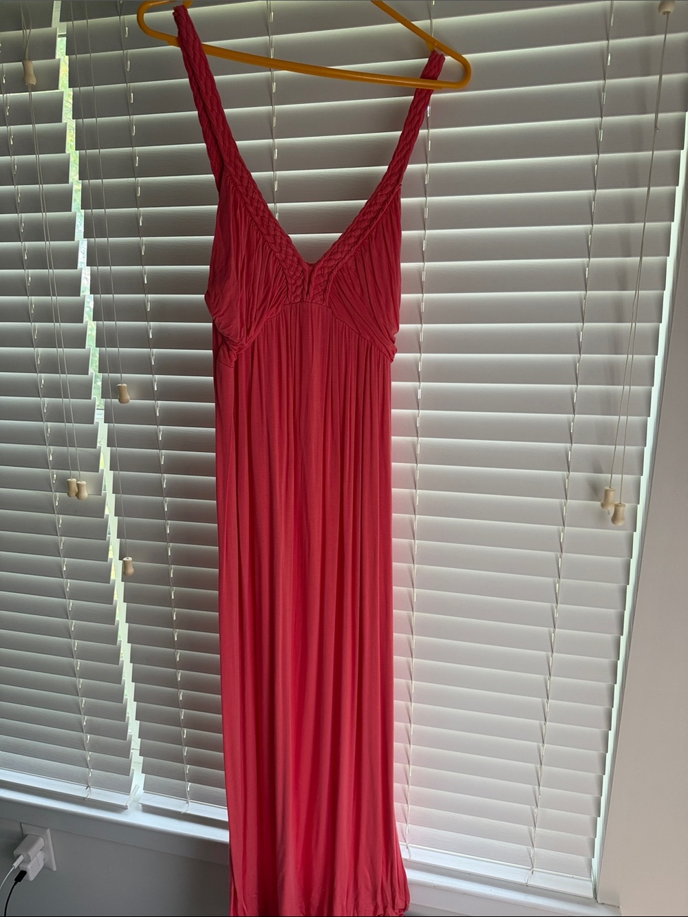 Women’s Pink Maxi Sun Dress with Twist Detail